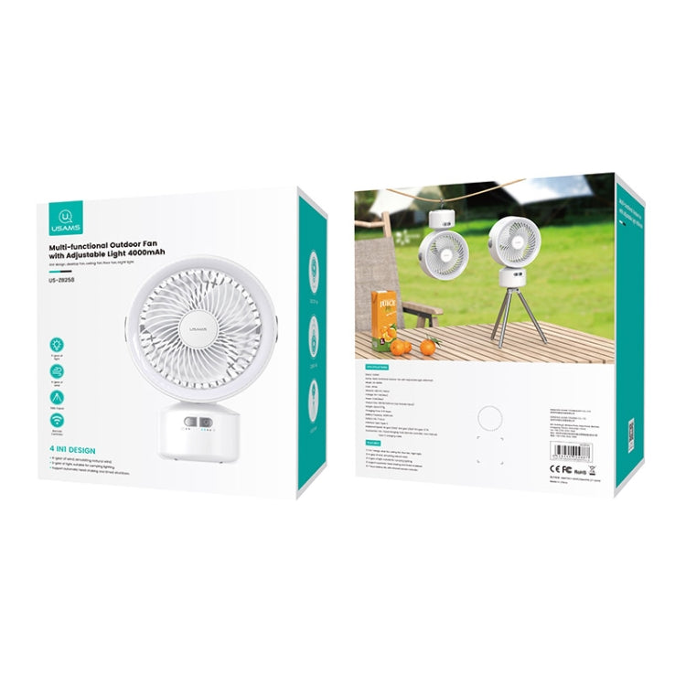 USAMS US-ZB258 Multi-Functional Outdoor Fan with Adjustable Light and Silent Oscillation USAMS US-ZB258 Multi-Functional Outdoor Fan with Adjustable Light and Silent Oscillation